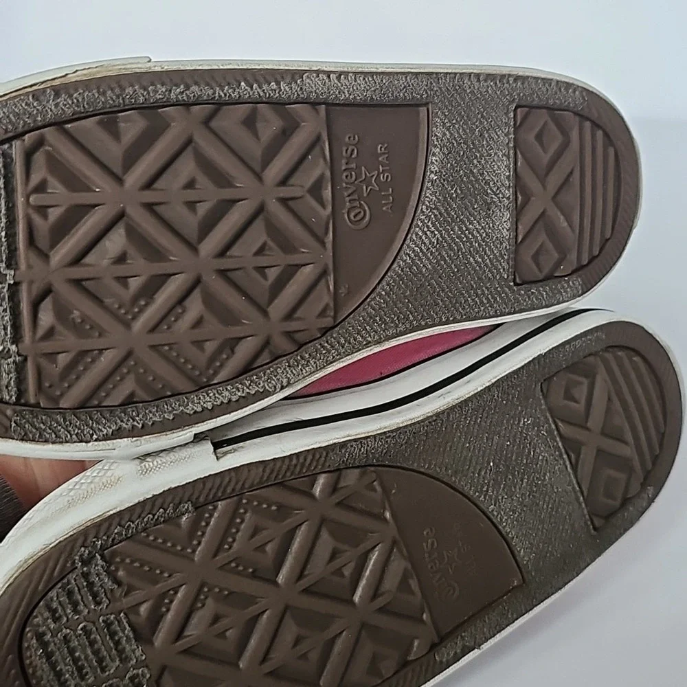 Kids Toddler Converse Low Top Pink Double Strap Closure Us Sz 10 - 1852